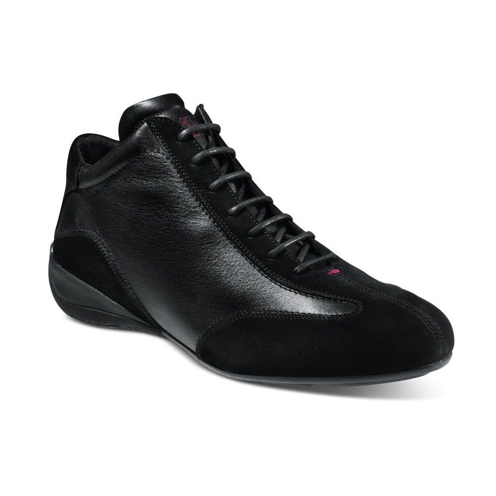 Mens New Piloti Melli black leather & suede driving shoes size U.S. 11, Euro 45.